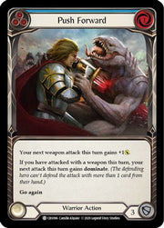 Push Forward (Blue) [CRU096] 1st Edition Rainbow Foil Flesh And Blood Single Flesh And Blood   