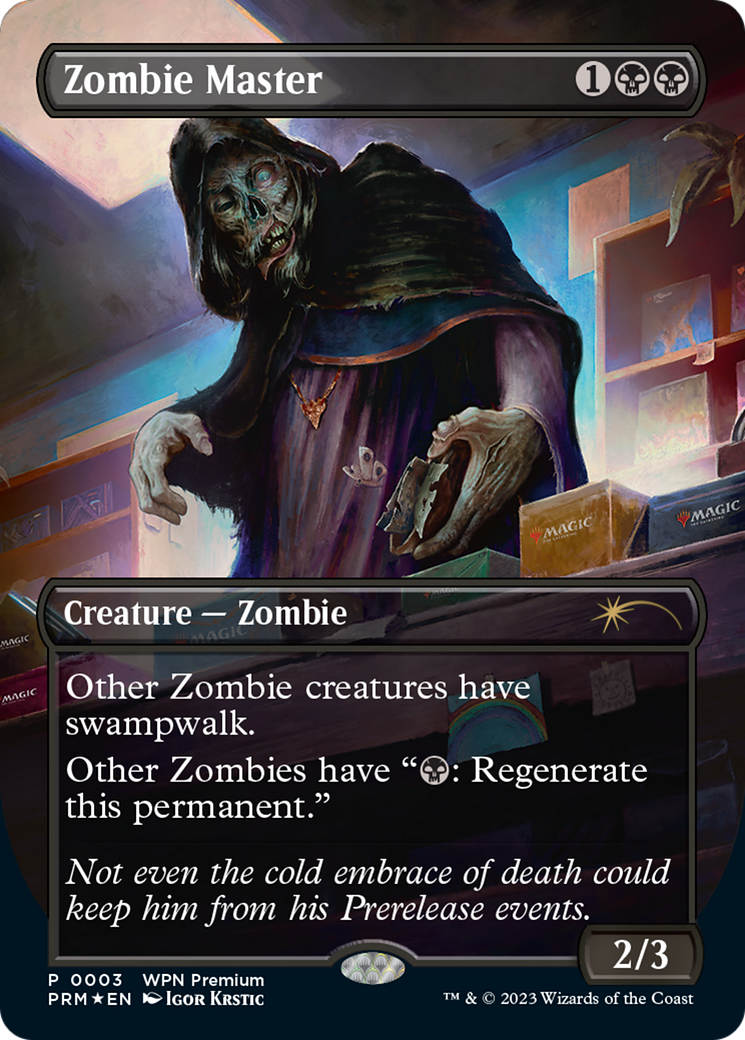Zombie Master (WPN-003) [Misc] Wizards Play Network 2024 (Borderless) Foil MTG Single Wizards of the Coast