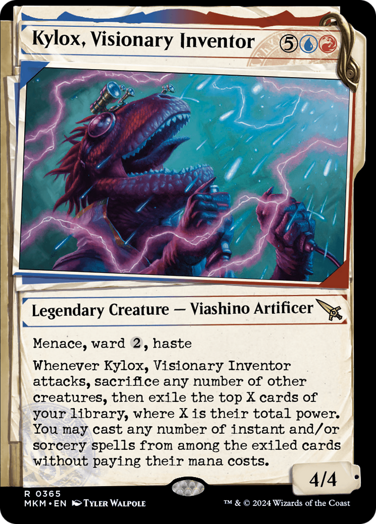 Kylox, Visionary Inventor (MKM-365) [Murders at Karlov Manor] (Showcase) Foil MTG Single Murders at Karlov Manor