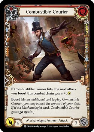Combustible Courier (Red) [CRU109] 1st Edition Normal Flesh And Blood Single Flesh And Blood   