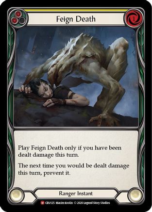 Feign Death [CRU125] 1st Edition Rainbow Foil Flesh And Blood Single Flesh And Blood   