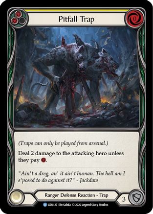 Pitfall Trap [CRU127] 1st Edition Rainbow Foil Flesh And Blood Single Flesh And Blood   