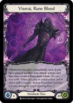 Viserai, Rune Blood [CRU138] 1st Edition Normal Flesh And Blood Single Flesh And Blood   