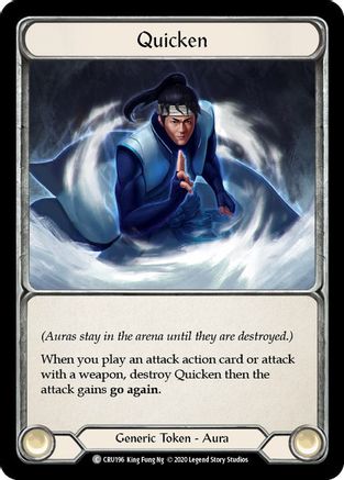 Quicken (Rainbow Foil) [CRU196-RF] Unlimited Rainbow Foil Flesh And Blood Single Flesh And Blood   