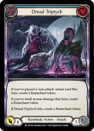 Dread Triptych [CRU142] 1st Edition Rainbow Foil Flesh And Blood Single Flesh And Blood   