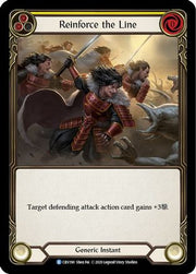 Reinforce the Line (Yellow) [CRU190] 1st Edition Rainbow Foil Flesh And Blood Single Flesh And Blood   