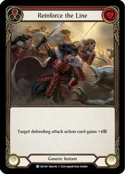 Reinforce the Line (Red) [CRU189] 1st Edition Rainbow Foil Flesh And Blood Single Flesh And Blood   