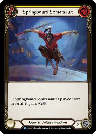 Springboard Somersault [CRU187] 1st Edition Rainbow Foil Flesh And Blood Single Flesh And Blood   