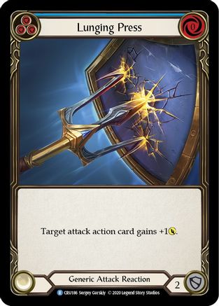 Lunging Press [CRU186] 1st Edition Rainbow Foil Flesh And Blood Single Flesh And Blood   