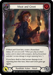 Meat and Greet (Red) [CRU151] 1st Edition Rainbow Foil Flesh And Blood Single Flesh And Blood   