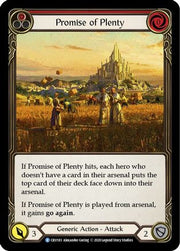 Promise of Plenty (Red) [CRU183] 1st Edition Rainbow Foil Flesh And Blood Single Flesh And Blood   