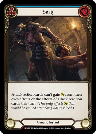 Snag (Rainbow Foil) [CRU182-RF] Unlimited Rainbow Foil Flesh And Blood Single Flesh And Blood   