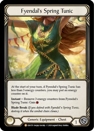 Fyendal's Spring Tunic [CRU178] 1st Edition Normal Flesh And Blood Single Flesh And Blood   