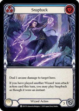 Snapback (Blue) [CRU176] 1st Edition Rainbow Foil Flesh And Blood Single Flesh And Blood   