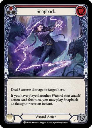 Snapback (Red) [CRU174] 1st Edition Normal Flesh And Blood Single Flesh And Blood   