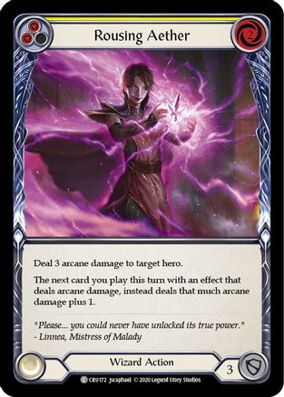 Rousing Aether (Yellow) [CRU172] 1st Edition Normal Flesh And Blood Single Flesh And Blood   