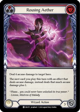 Rousing Aether (Red) [CRU171] 1st Edition Normal Flesh And Blood Single Flesh And Blood   
