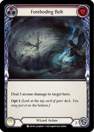 Foreboding Bolt (Red) [CRU168] 1st Edition Rainbow Foil Flesh And Blood Single Flesh And Blood   