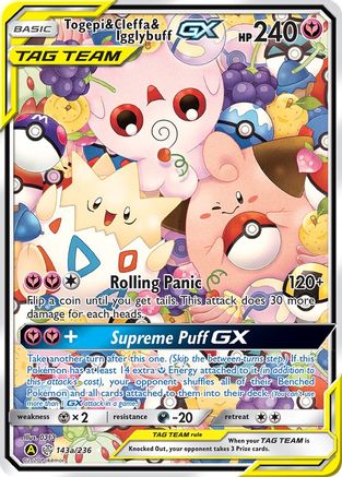 Togepi & Cleffa & Igglybuff GX - 143a/236 (143a/236) Holofoil [Promos: Alternate Art Promos] Pokemon Single Pokémon