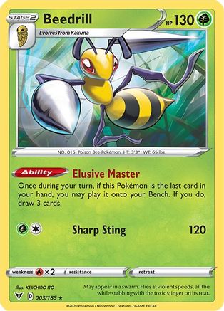 Beedrill (3/185) Reverse Holofoil [SWSH: Vivid Voltage] Pokemon Single Pokémon