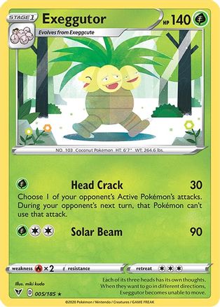 Exeggutor (5/185) Reverse Holofoil [SWSH: Vivid Voltage] Pokemon Single Pokémon