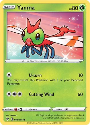 Yanma (6/185) Reverse Holofoil [SWSH: Vivid Voltage] Pokemon Single Pokémon
