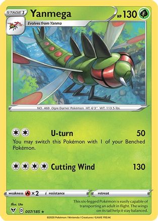 Yanmega (7/185) Reverse Holofoil [SWSH: Vivid Voltage] Pokemon Single Pokémon