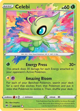 Celebi (9/185) Holofoil [SWSH: Vivid Voltage] Pokemon Single Pokémon