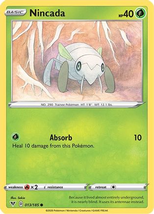 Nincada (13/185) [SWSH: Vivid Voltage] Pokemon Single Pokémon