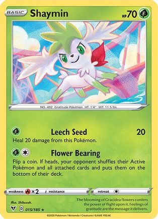 Shaymin (15/185) Holofoil [SWSH: Vivid Voltage] Pokemon Single Pokémon