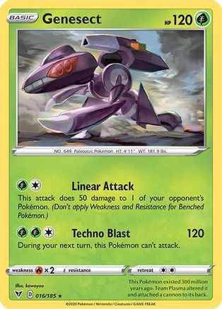 Genesect (16/185) Reverse Holofoil [SWSH: Vivid Voltage] Pokemon Single Pokémon