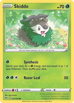 Skiddo (17/185) Reverse Holofoil [SWSH: Vivid Voltage] Pokemon Single Pokémon