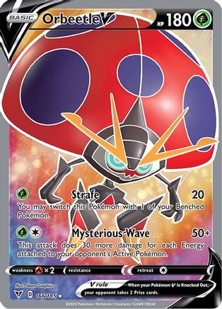 Orbeetle V (Full Art) (166/185) Holofoil [SWSH: Vivid Voltage] Pokemon Single Pokémon
