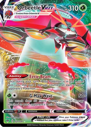 Orbeetle VMAX (21/185) Holofoil [SWSH: Vivid Voltage] Pokemon Single Pokémon