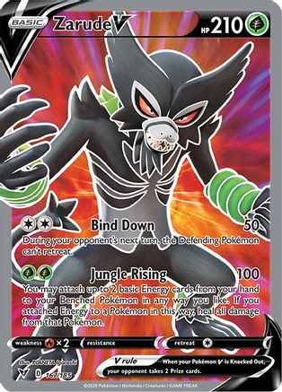 Zarude V (Full Art) 167/185 Holofoil [SWSH: Vivid Voltage] Pokemon Single Pokémon