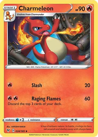 Charmeleon (24/185) [SWSH: Vivid Voltage] Pokemon Single Pokémon