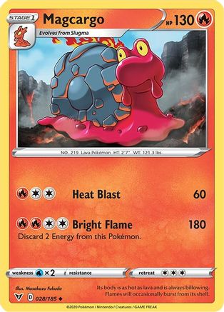 Magcargo (28/185) Reverse Holofoil [SWSH: Vivid Voltage] Pokemon Single Pokémon