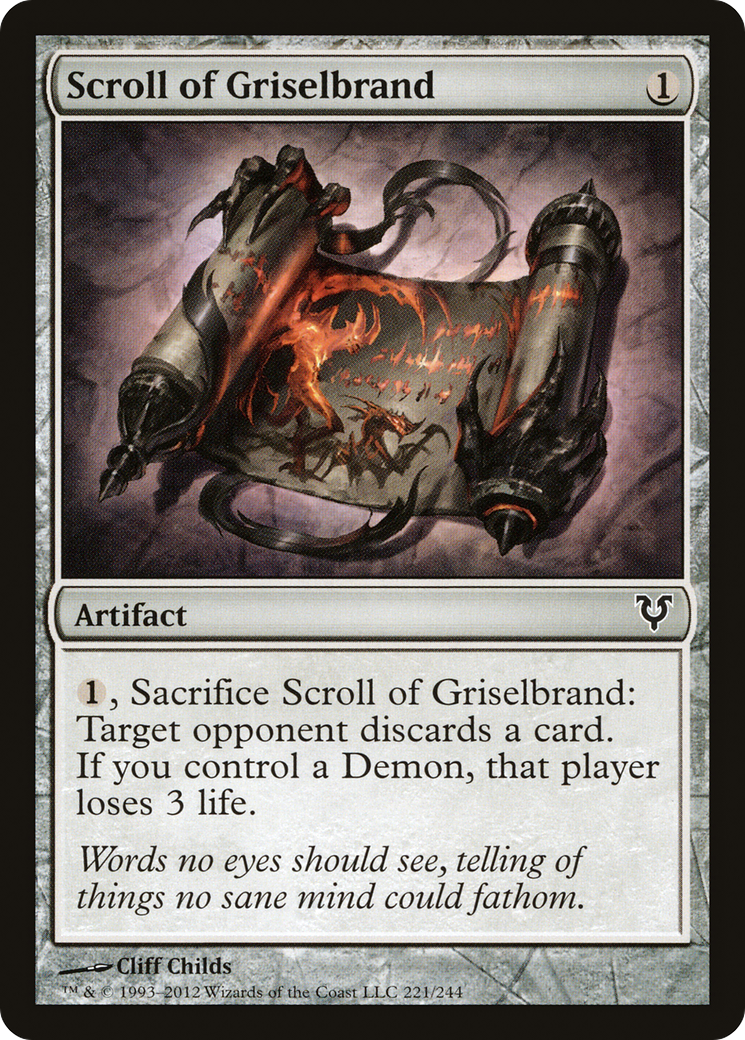 Scroll of Griselbrand (AVR-221) [Avacyn Restored] MTG Single Wizards of the Coast