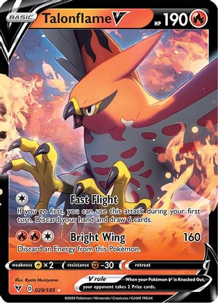Talonflame V 29/185 Holofoil [SWSH: Vivid Voltage] Pokemon Single Pokémon
