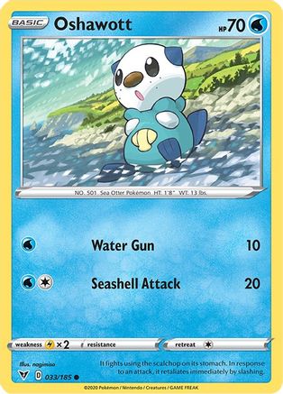 Oshawott (33/185) Reverse Holofoil [SWSH: Vivid Voltage] Pokemon Single Pokémon