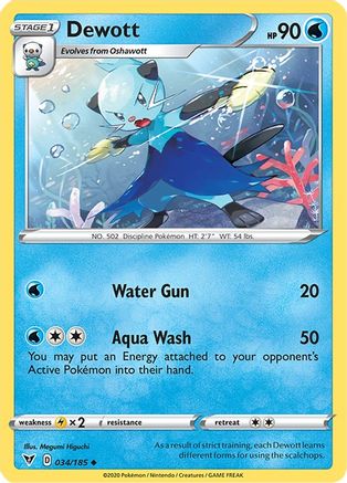 Dewott (34/185) Reverse Holofoil [SWSH: Vivid Voltage] Pokemon Single Pokémon