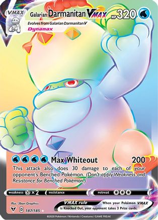Galarian Darmanitan VMAX (Secret) (187/185) Holofoil [SWSH: Vivid Voltage] Pokemon Single Pokémon