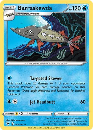 Barraskewda (42/185) Reverse Holofoil [SWSH: Vivid Voltage] Pokemon Single Pokémon