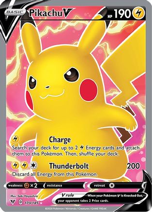Pikachu V (Full Art) (170/185) Holofoil [SWSH: Vivid Voltage] Pokemon Single Pokémon