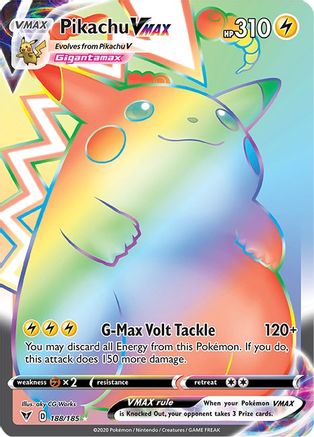 Pikachu VMAX (Secret) 188/185 Holofoil [SWSH: Vivid Voltage] Pokemon Single Pokémon