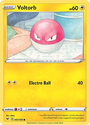 Voltorb 45/185 [SWSH: Vivid Voltage] Pokemon Single Pokémon