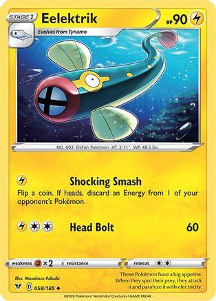 Eelektrik (58/185) Reverse Holofoil [SWSH: Vivid Voltage] Pokemon Single Pokémon