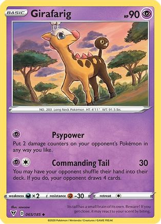 Girafarig (65/185) [SWSH: Vivid Voltage] Pokemon Single Pokémon