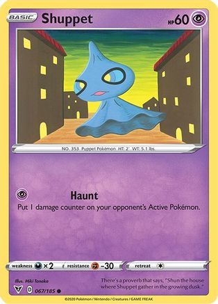 Shuppet (67/185) Reverse Holofoil [SWSH: Vivid Voltage] Pokemon Single Pokémon