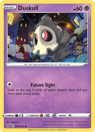 Duskull (69/185) Reverse Holofoil [SWSH: Vivid Voltage] Pokemon Single Pokémon
